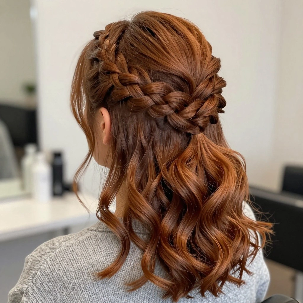Braided Half-Up Fall Crown