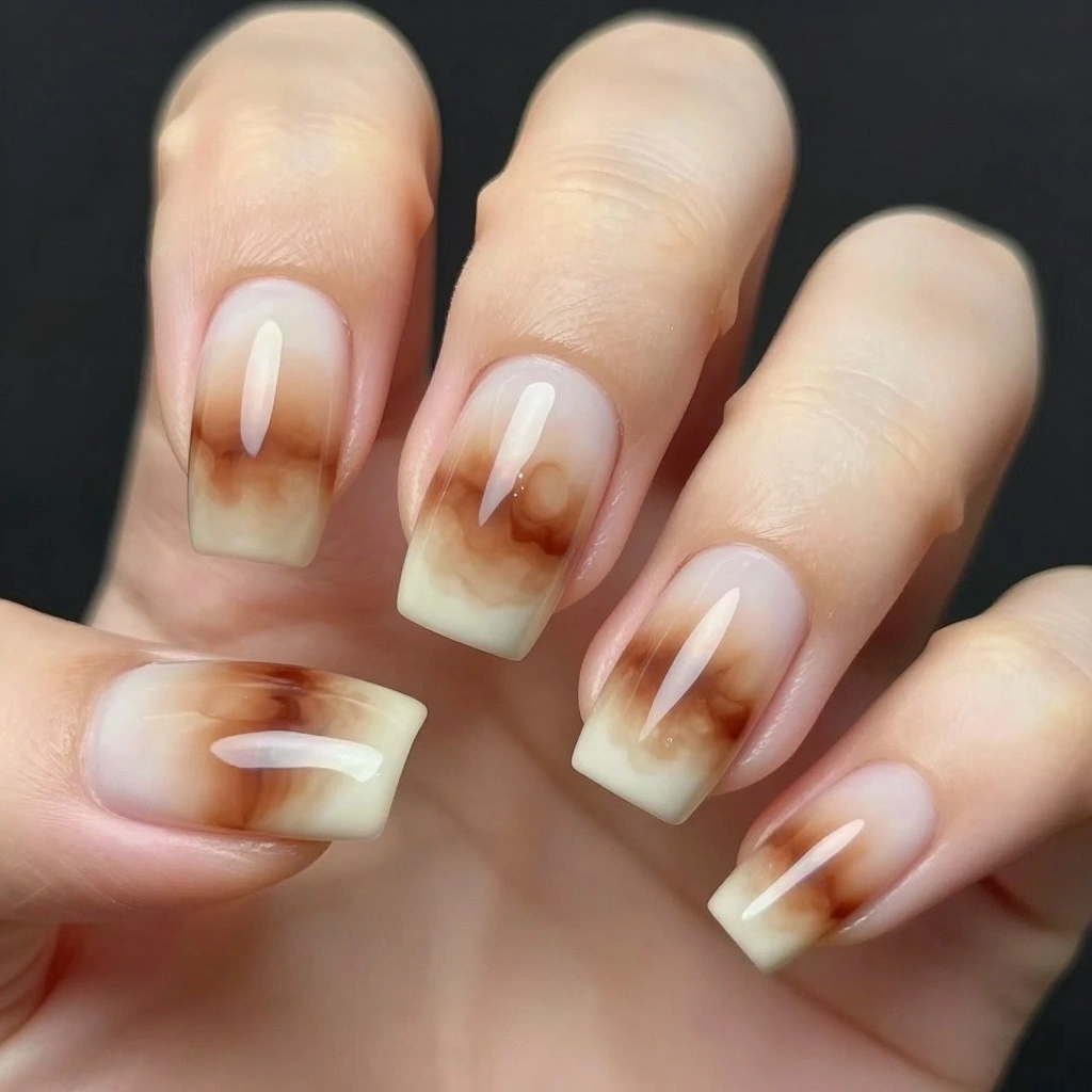 Brown Aura Nail Art