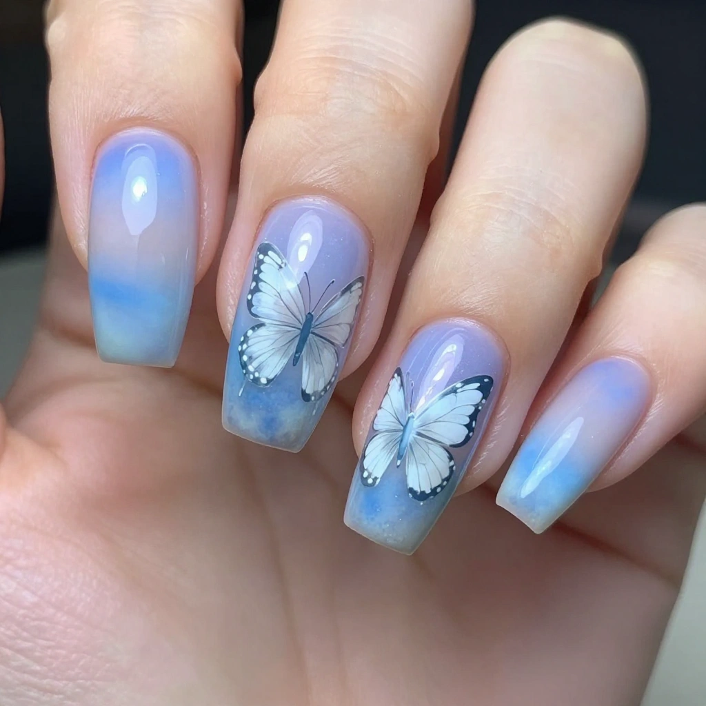 Butterfly Aura Nail Design