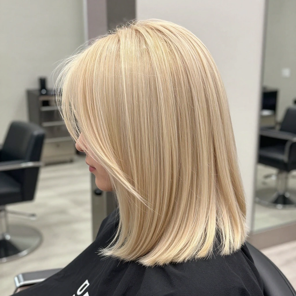 Buttery Blonde Lob