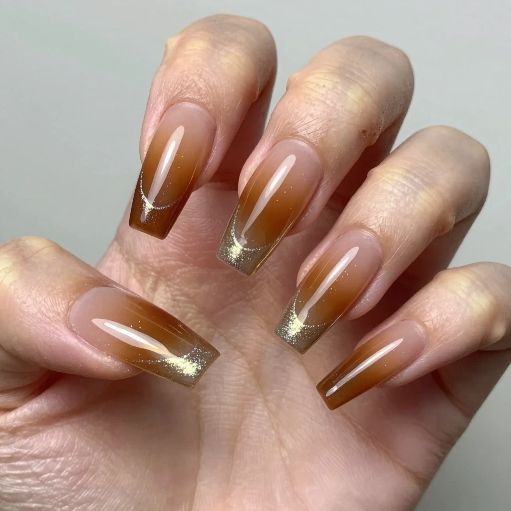 Caramel Chrome Acrylic Set