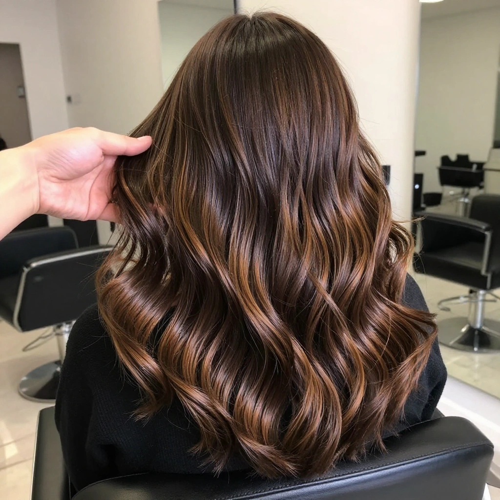 Chocolate Balayage with Caramel Ribbons