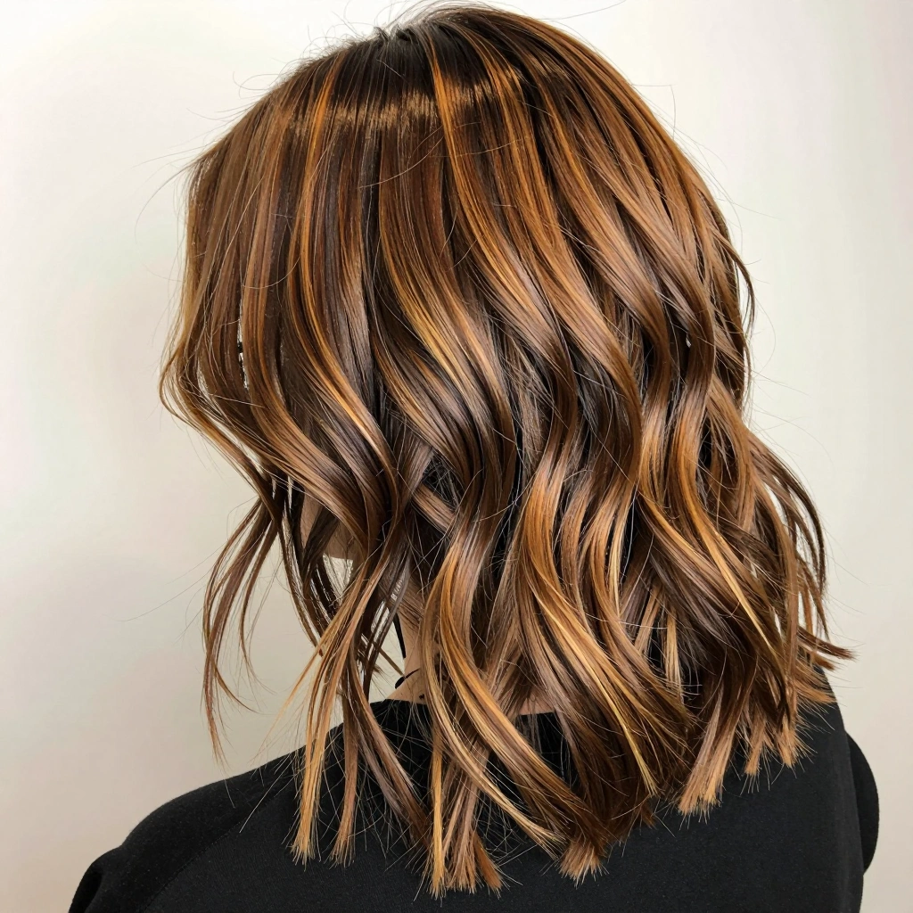 Cinnamon Brown with Honey Highlights