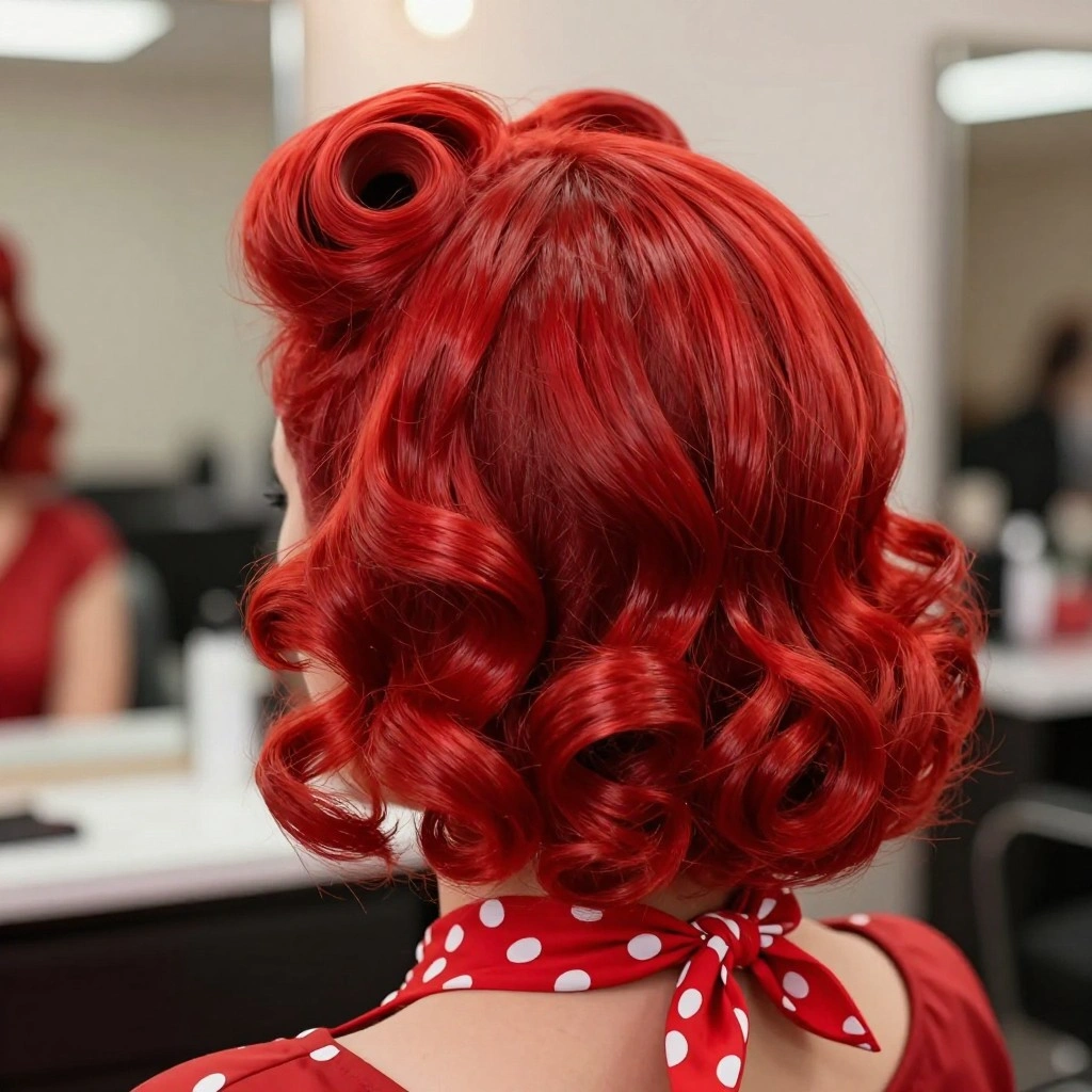 Classic Pin-Up Red Curls