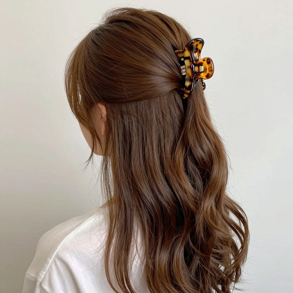 Claw Clip Half-Up Style
