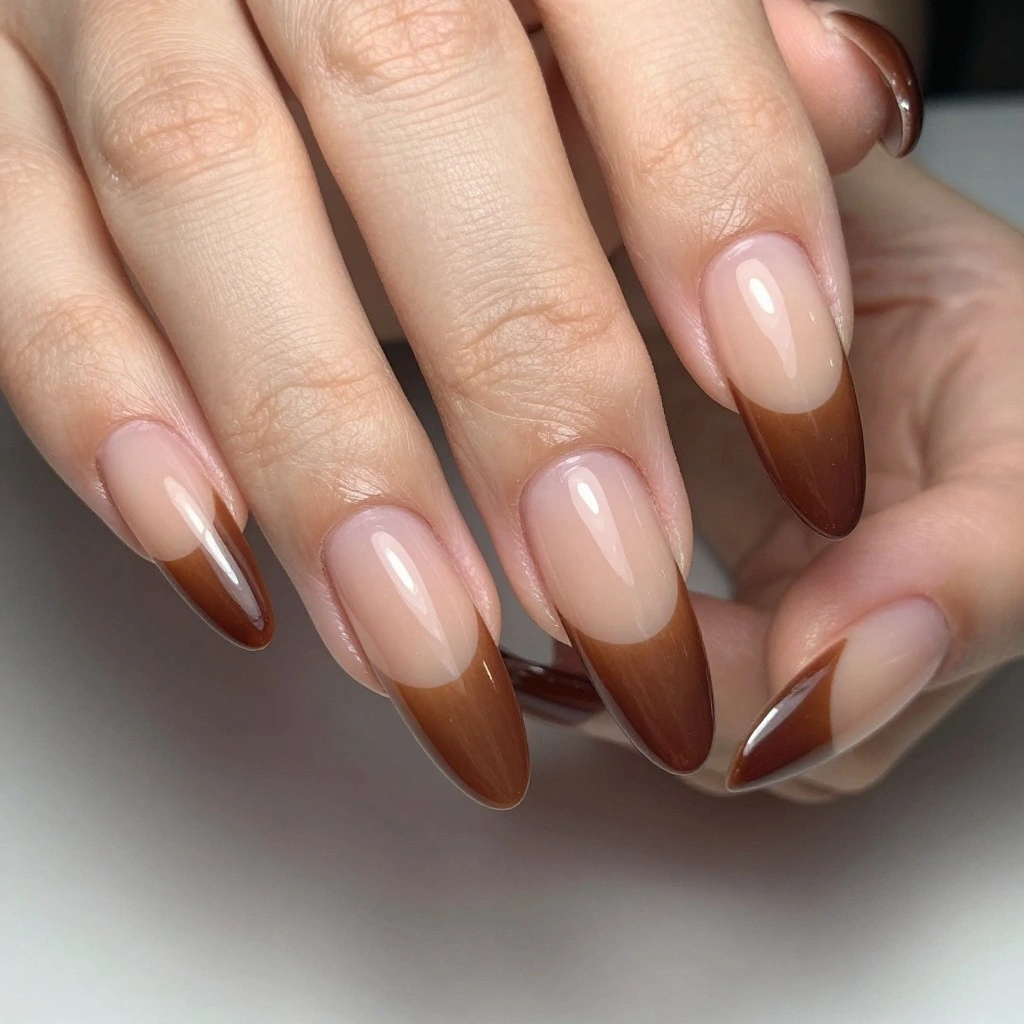 Coffin Mahogany Ombre French