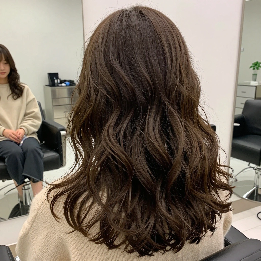 Curtain Bangs with Beach Waves