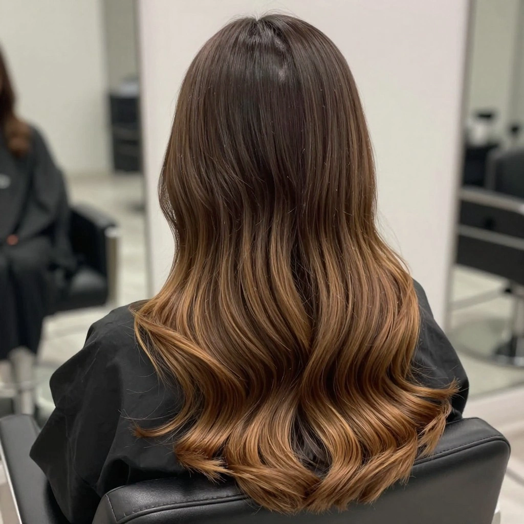 Dark Brown with Bronde Ombre