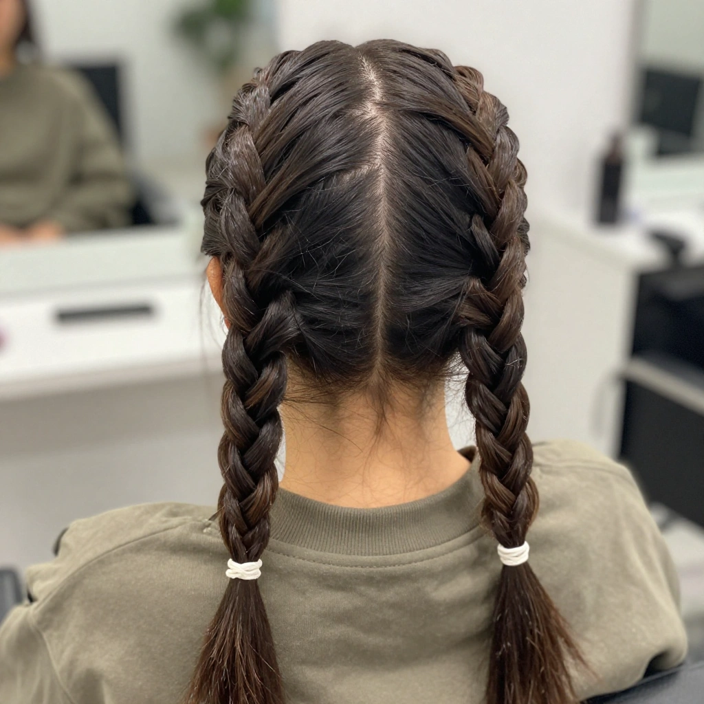 Double French Braids