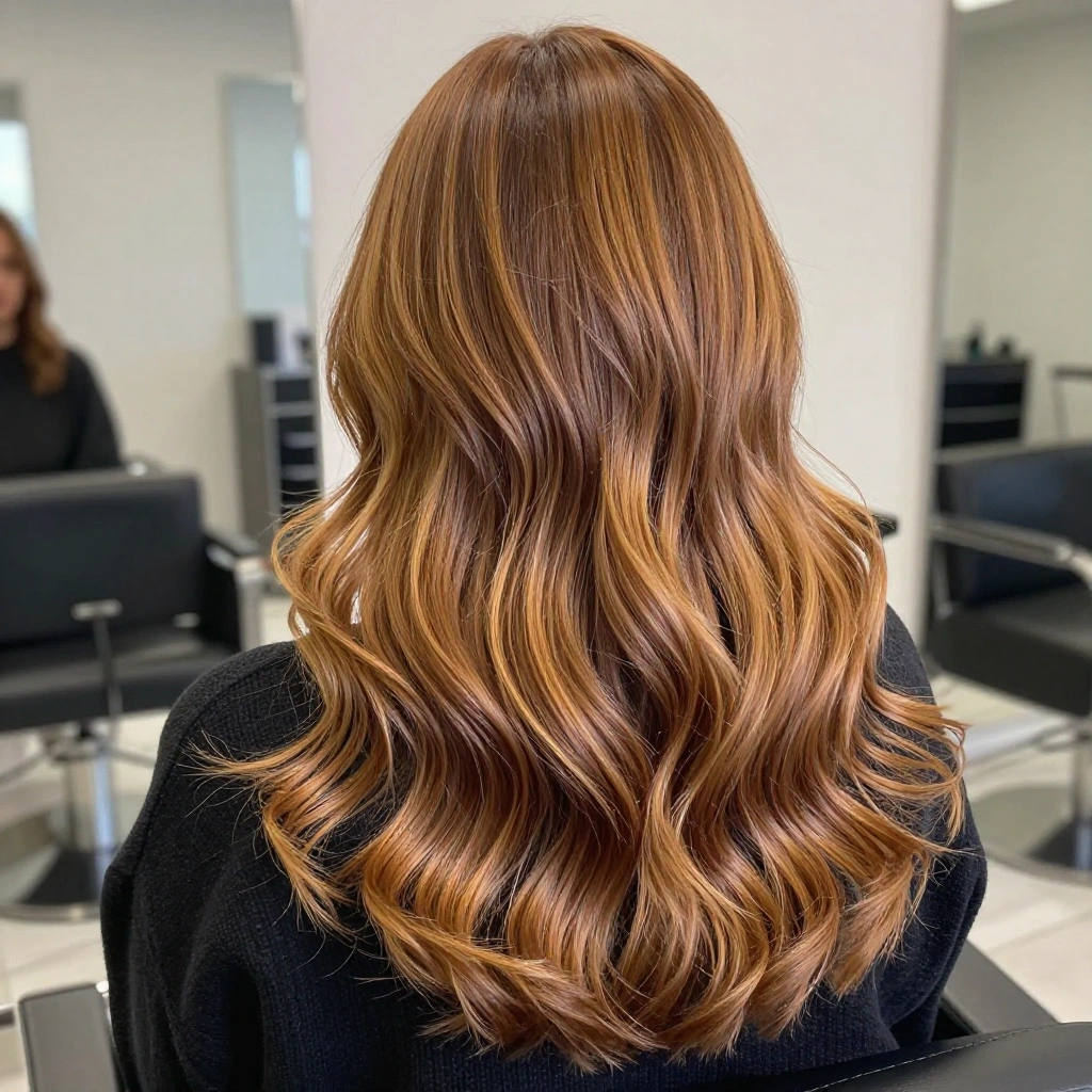 Fall Balayage Beach Waves