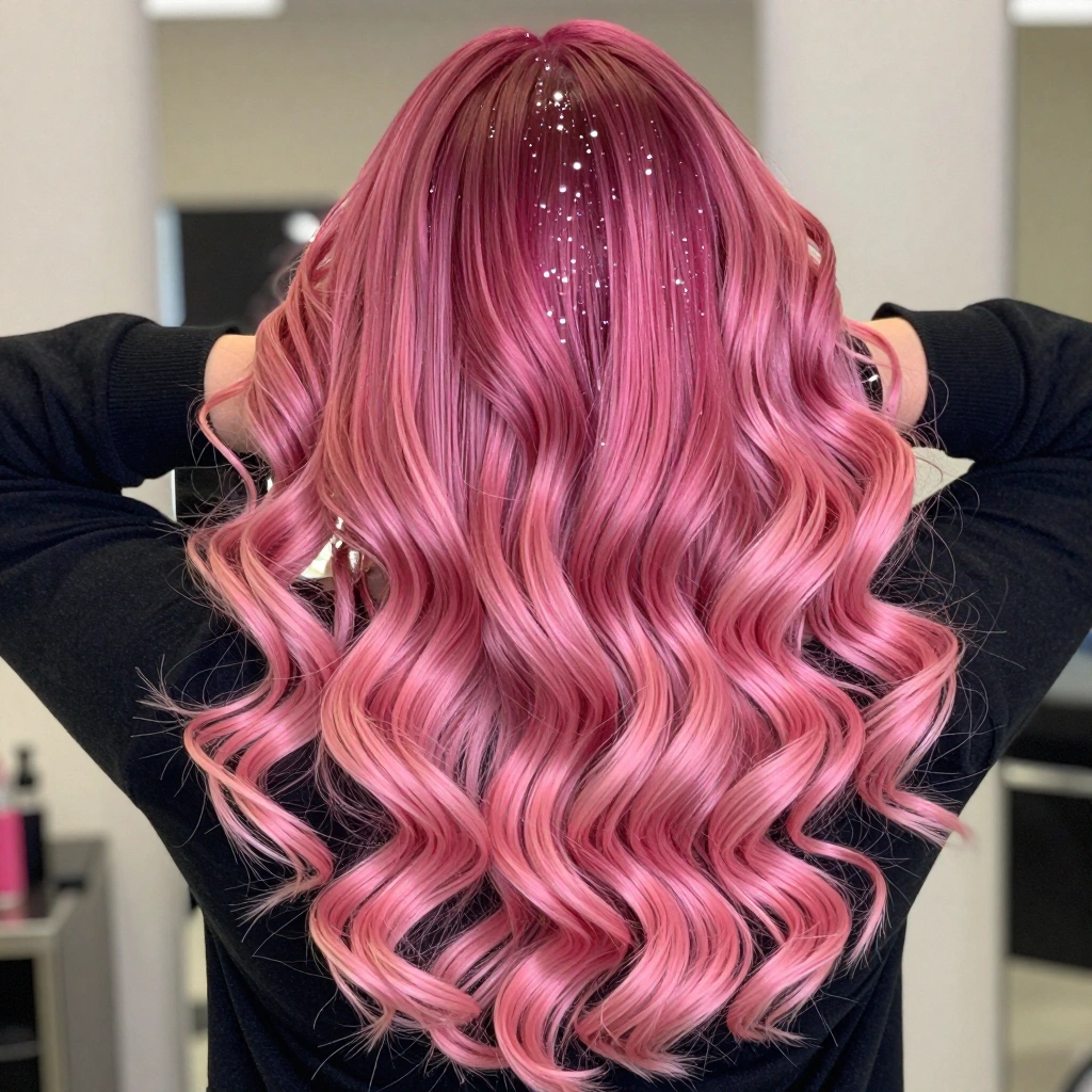 Galaxy Pink Ombre Curls