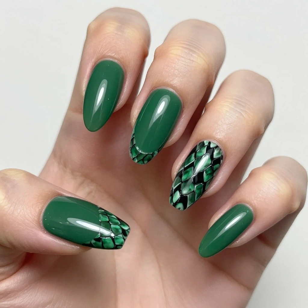 Fall Green Nail Designs