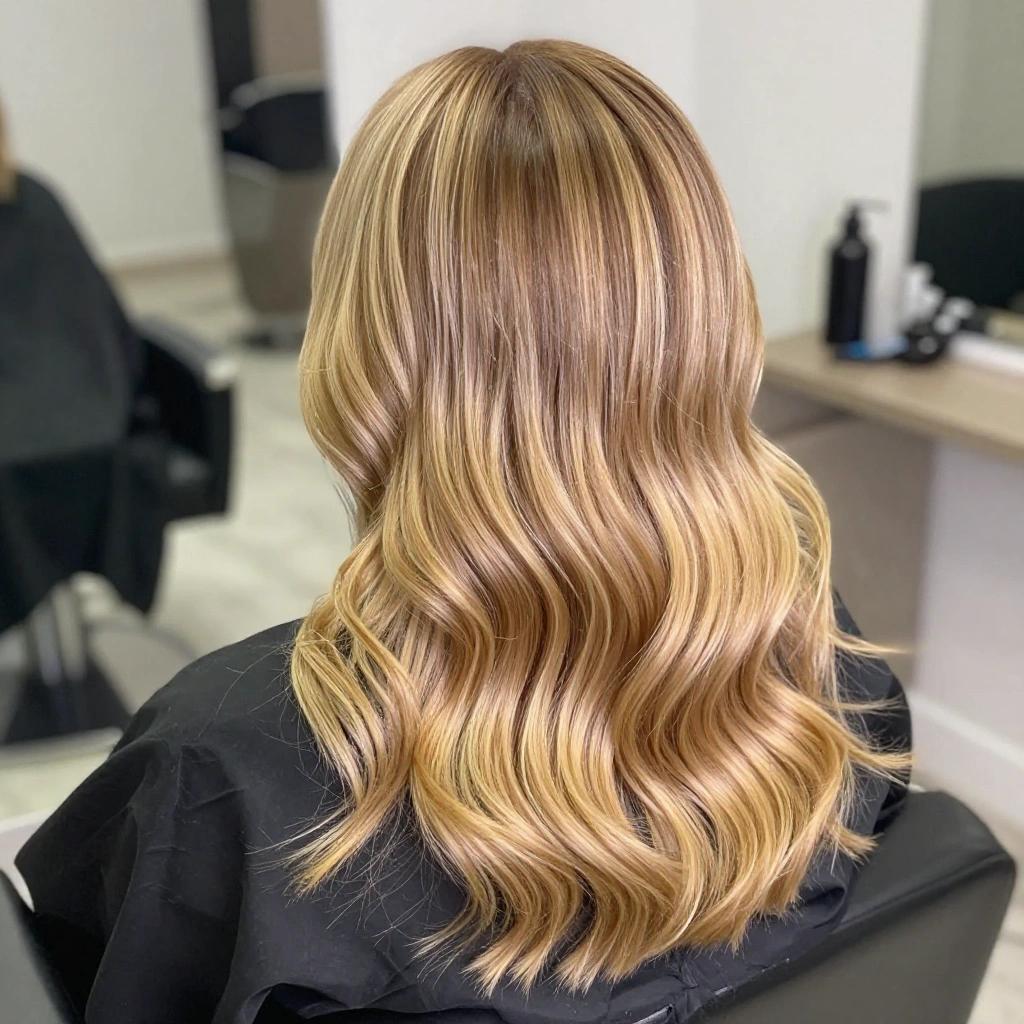 Honey Blonde with Brown Roots
