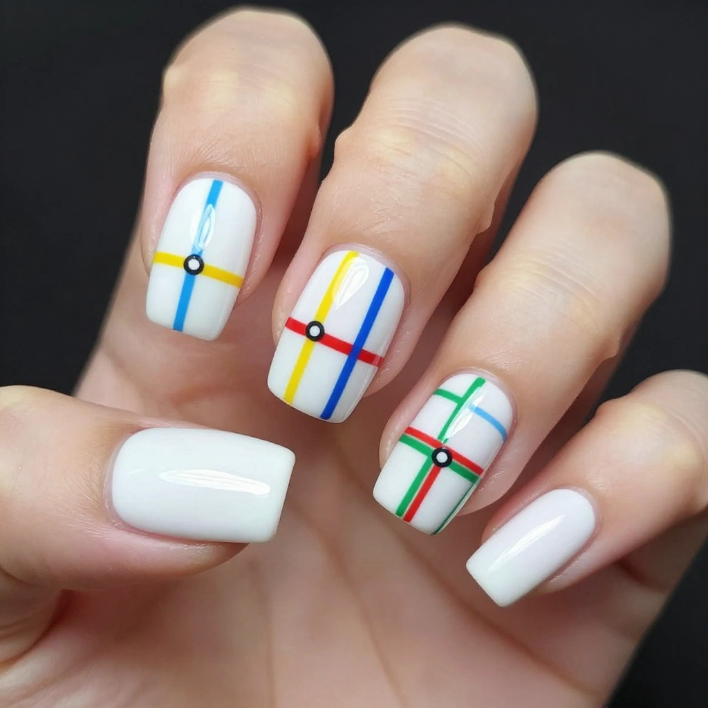 London Underground Map Nail Art
