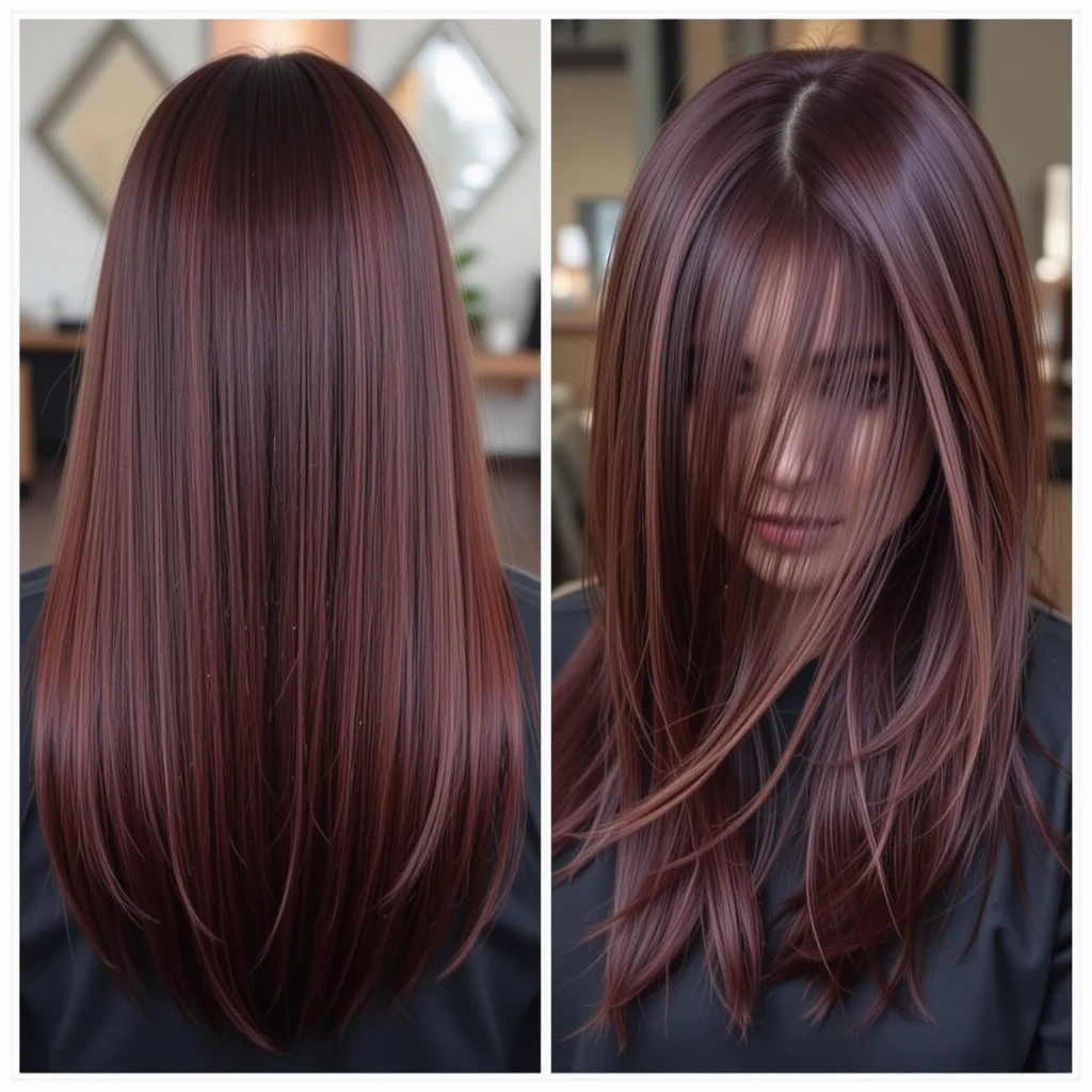 Mahogany Brown with Deep Red Undertones