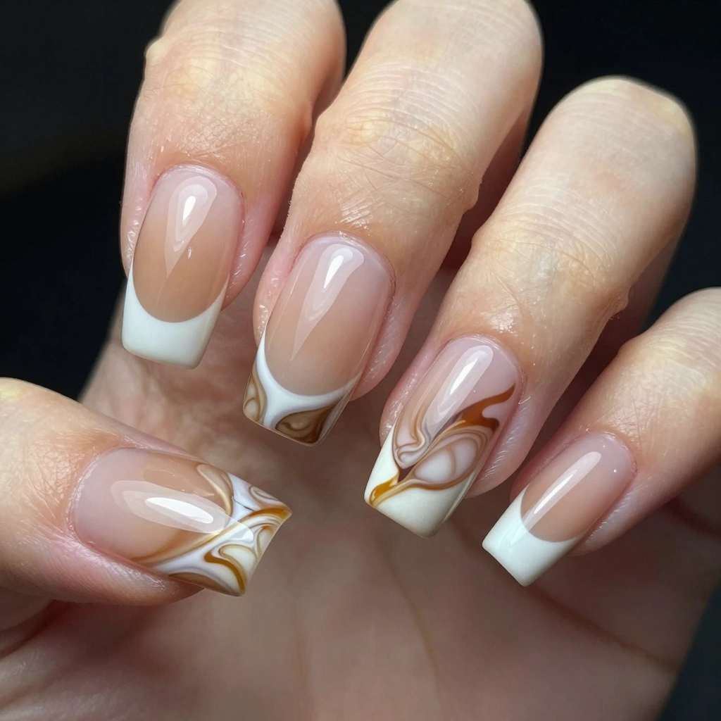Mocha Marble French Design