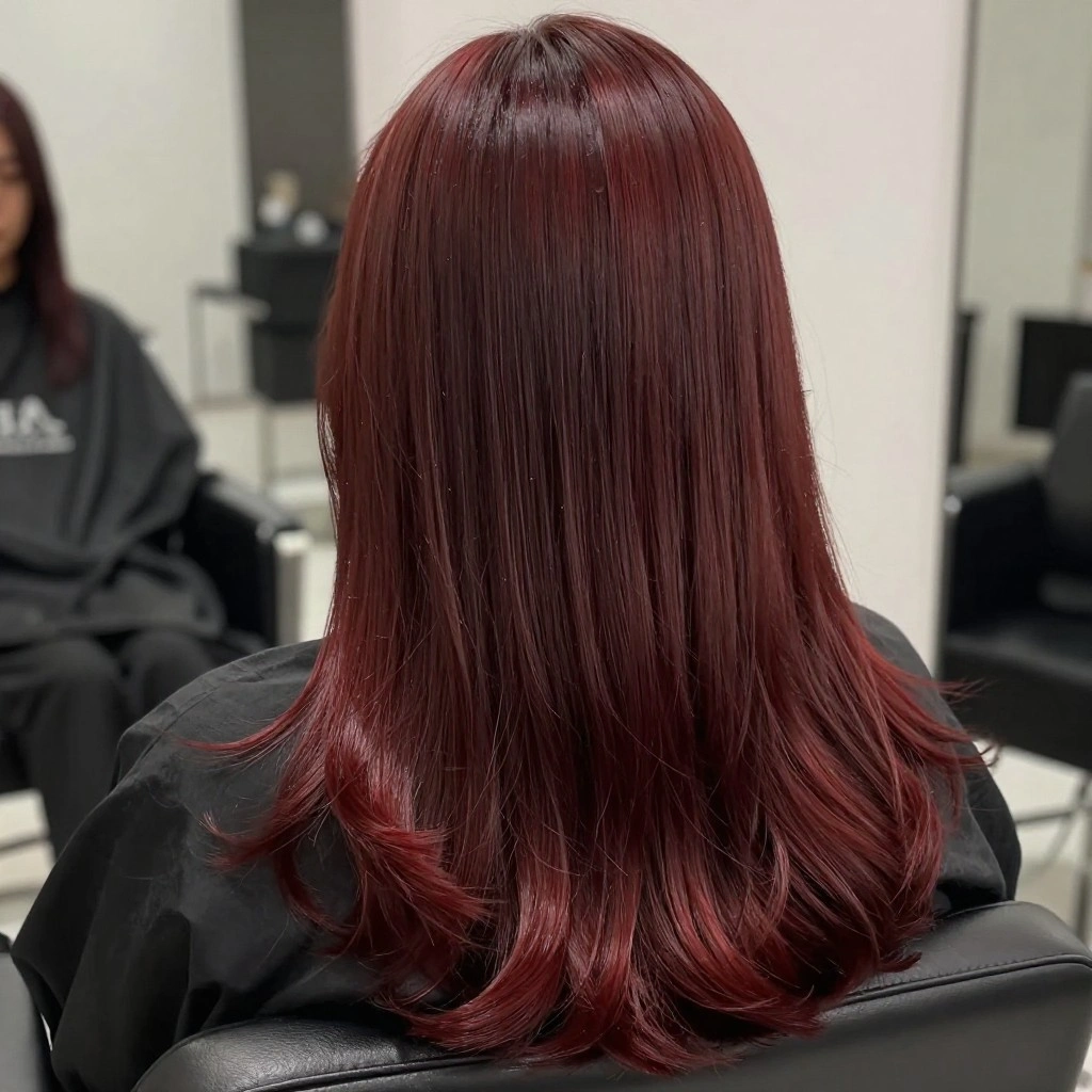 Rich Mahogany Brown with Red Undertones