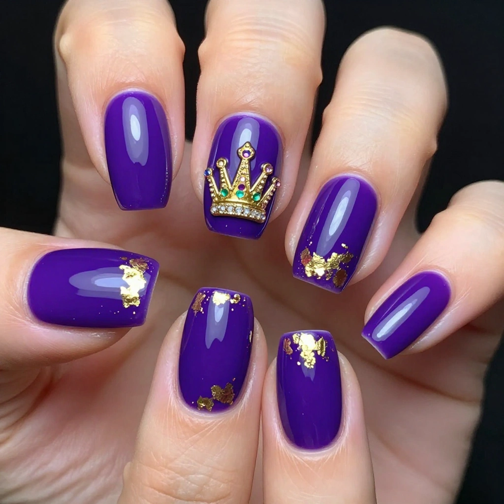 Royal Crown Jewel Nails