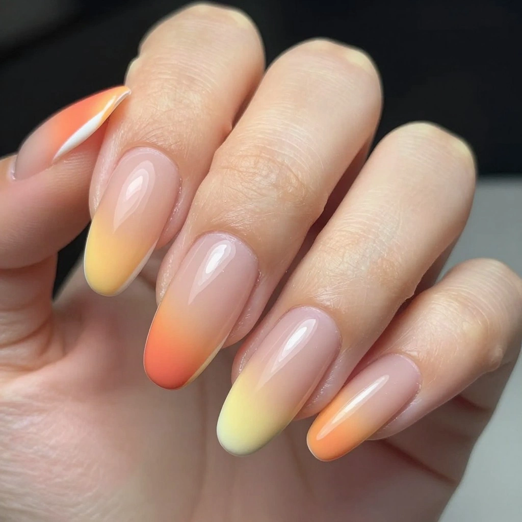 Sunset Gradient French Tips