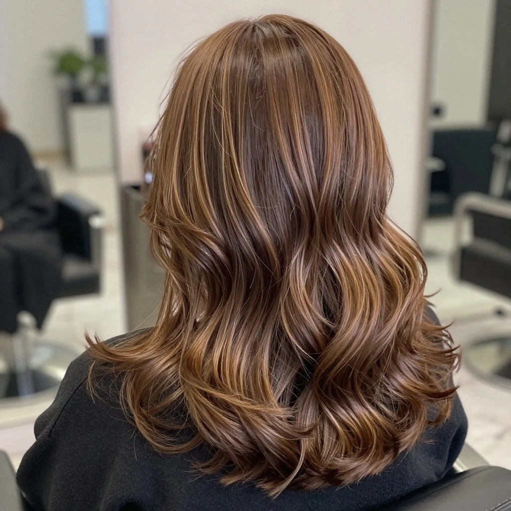 Toffee Brown with Face-Framing Highlights