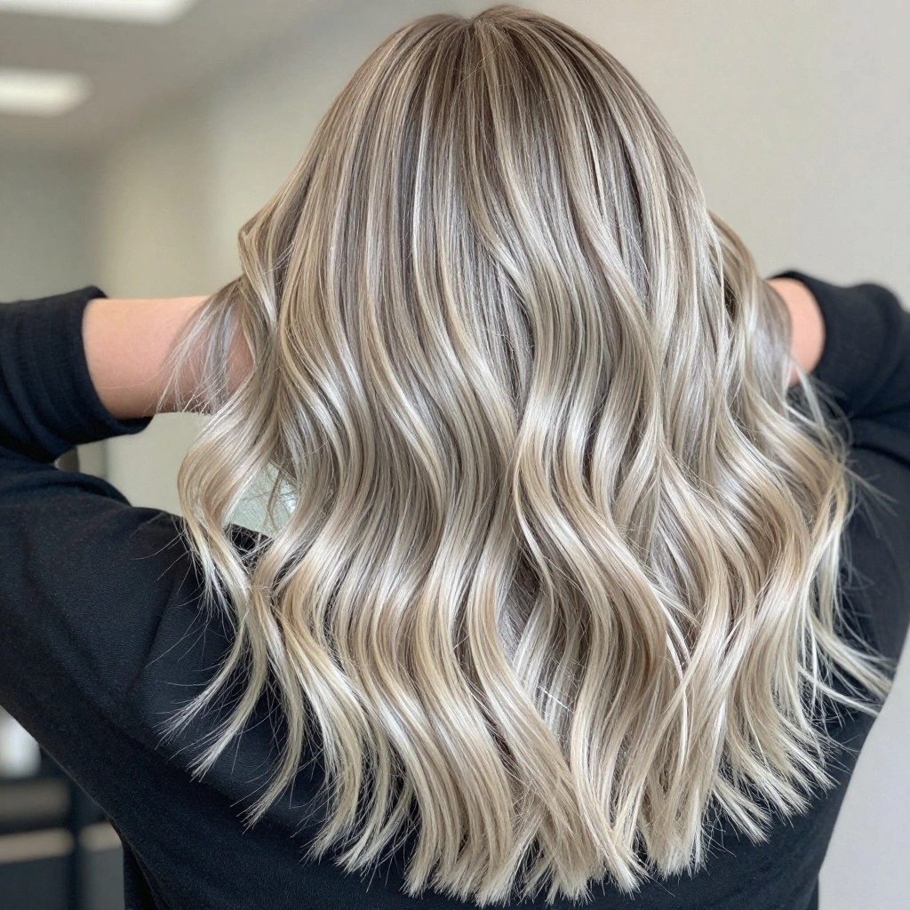 Ash Blonde Balayage with Babylights