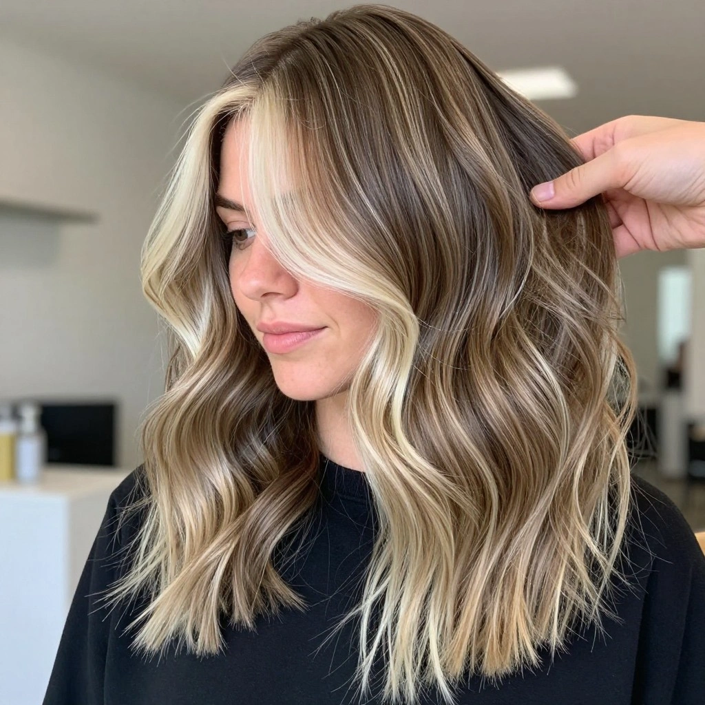 Ash Blonde Balayage with Money Piece