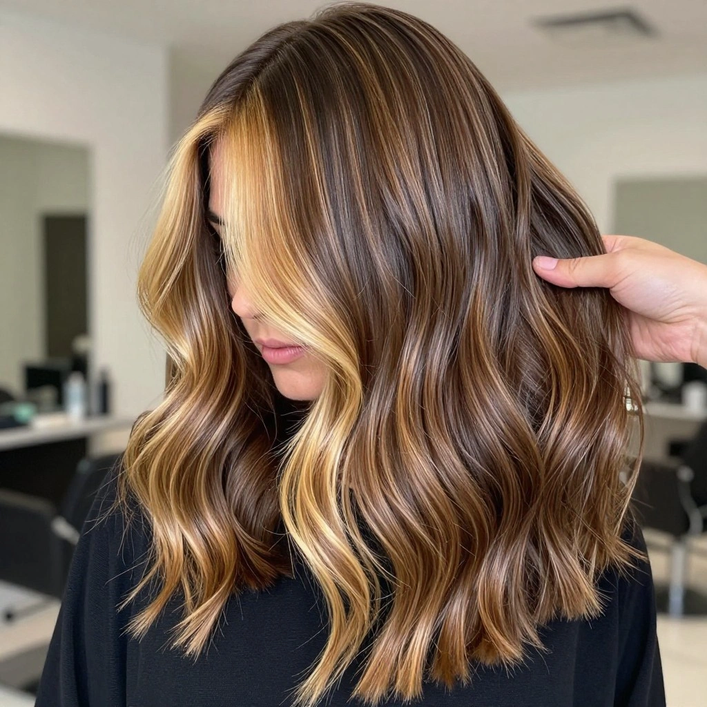 Bronde Balayage with Money Piece Highlights