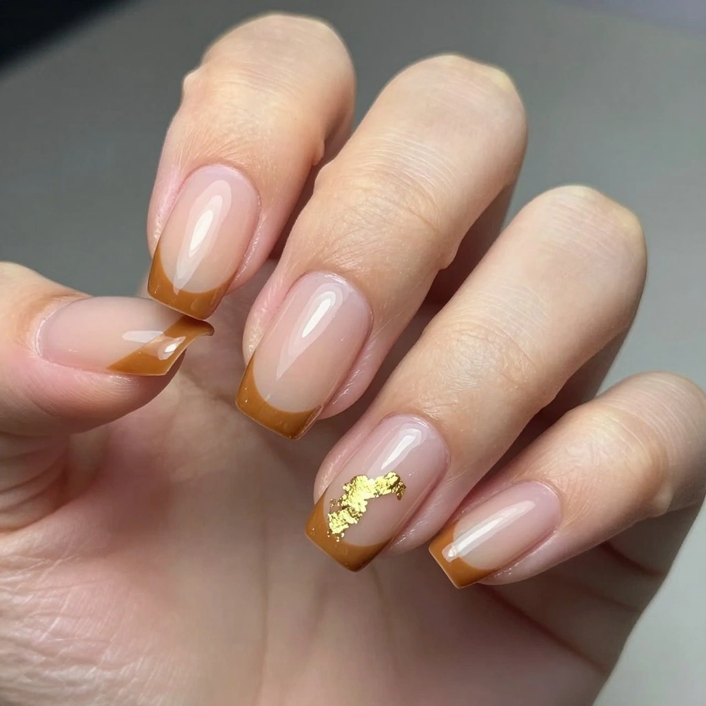 Caramel Nude French Tips