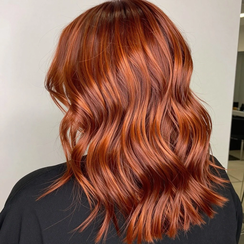 Copper Balayage on Red Hair