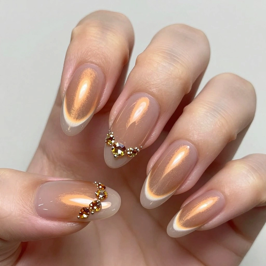 Copper Chrome Aura with 3D Gem Accents