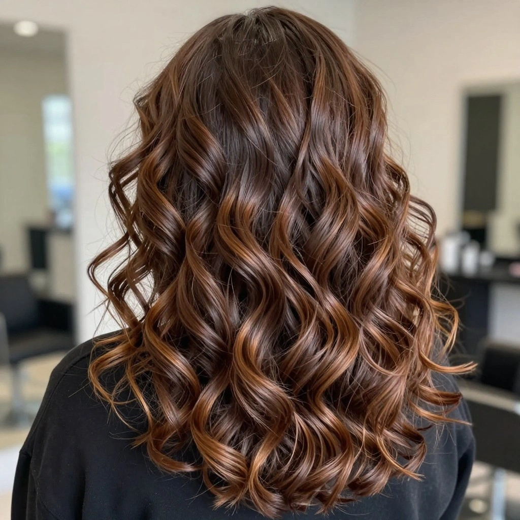 Curly Chocolate Balayage