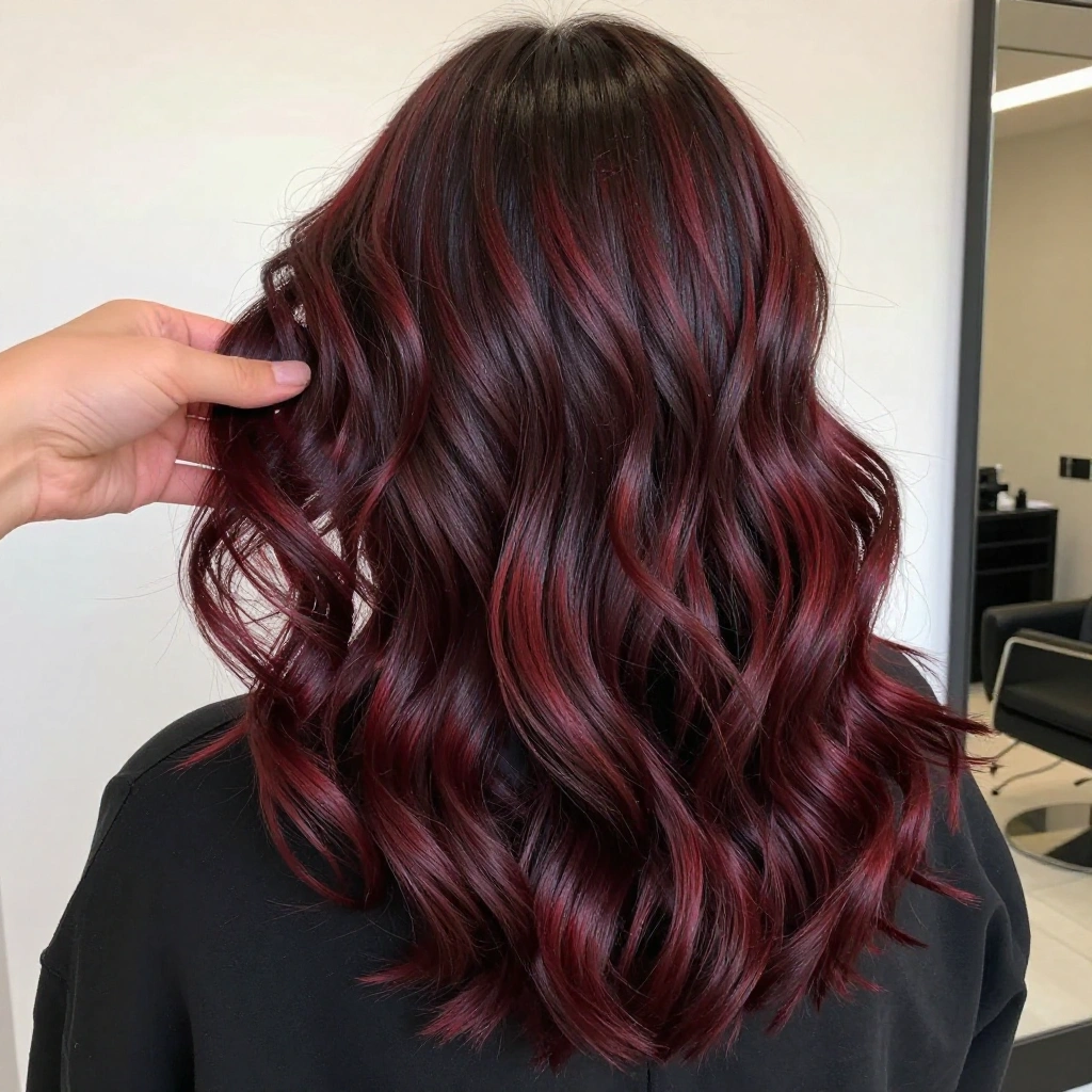 Dark Cherry Balayage