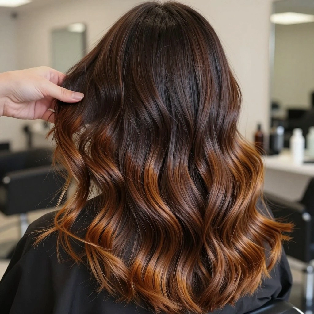 Dark Chocolate to Caramel Balayage