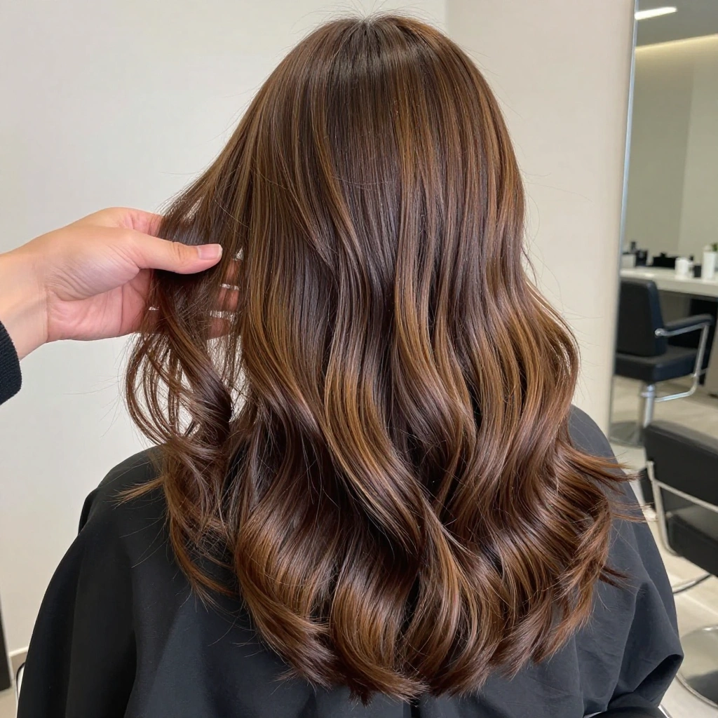 Espresso Balayage with Babylights for Fine Hair