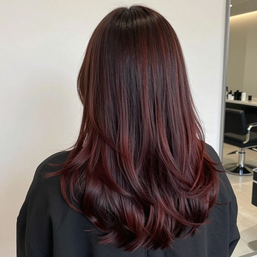 Espresso Balayage with Chocolate Cherry Undertones