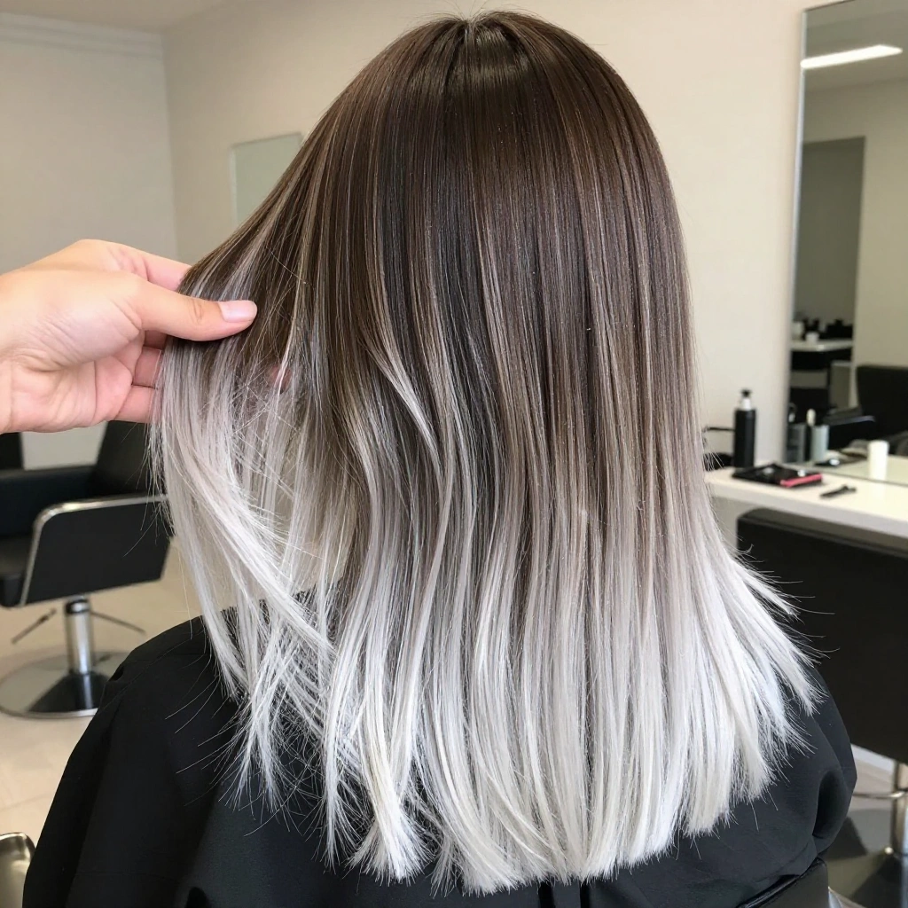 Espresso to Platinum Contrast Balayage