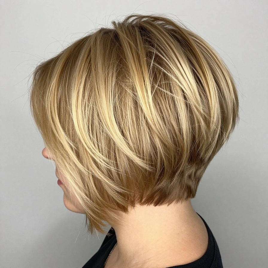 Golden Blonde Balayage Pixie Cut