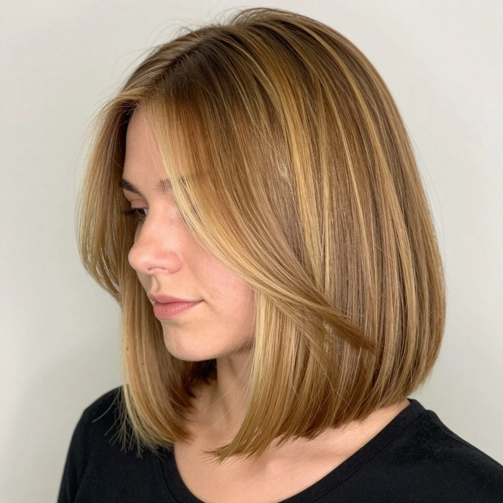 Honey Blonde Balayage Bob