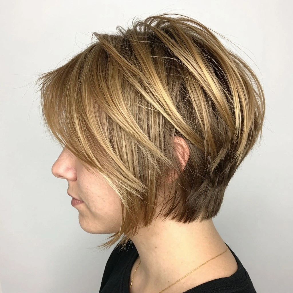 Honey Blonde Balayage Pixie
