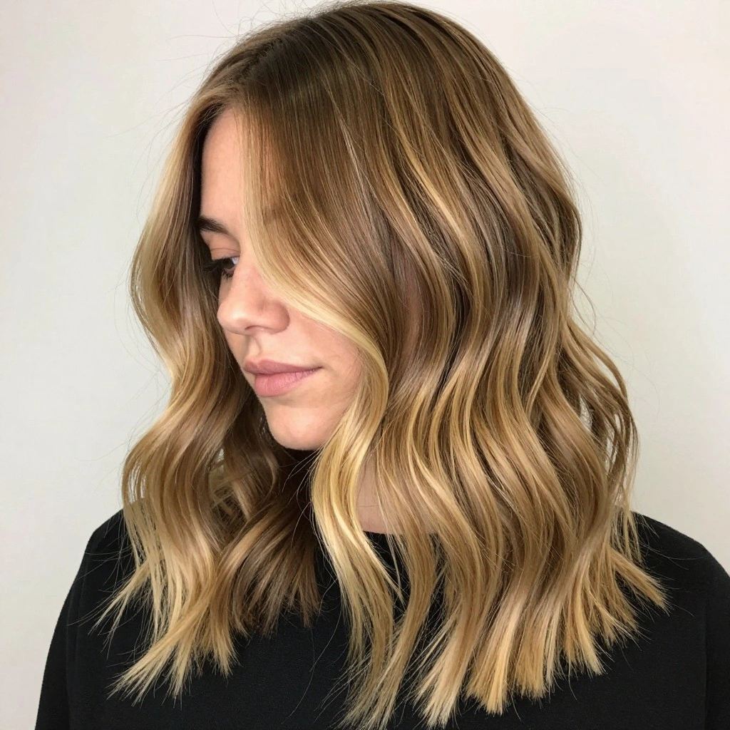 Honey Blonde Face Framing Balayage
