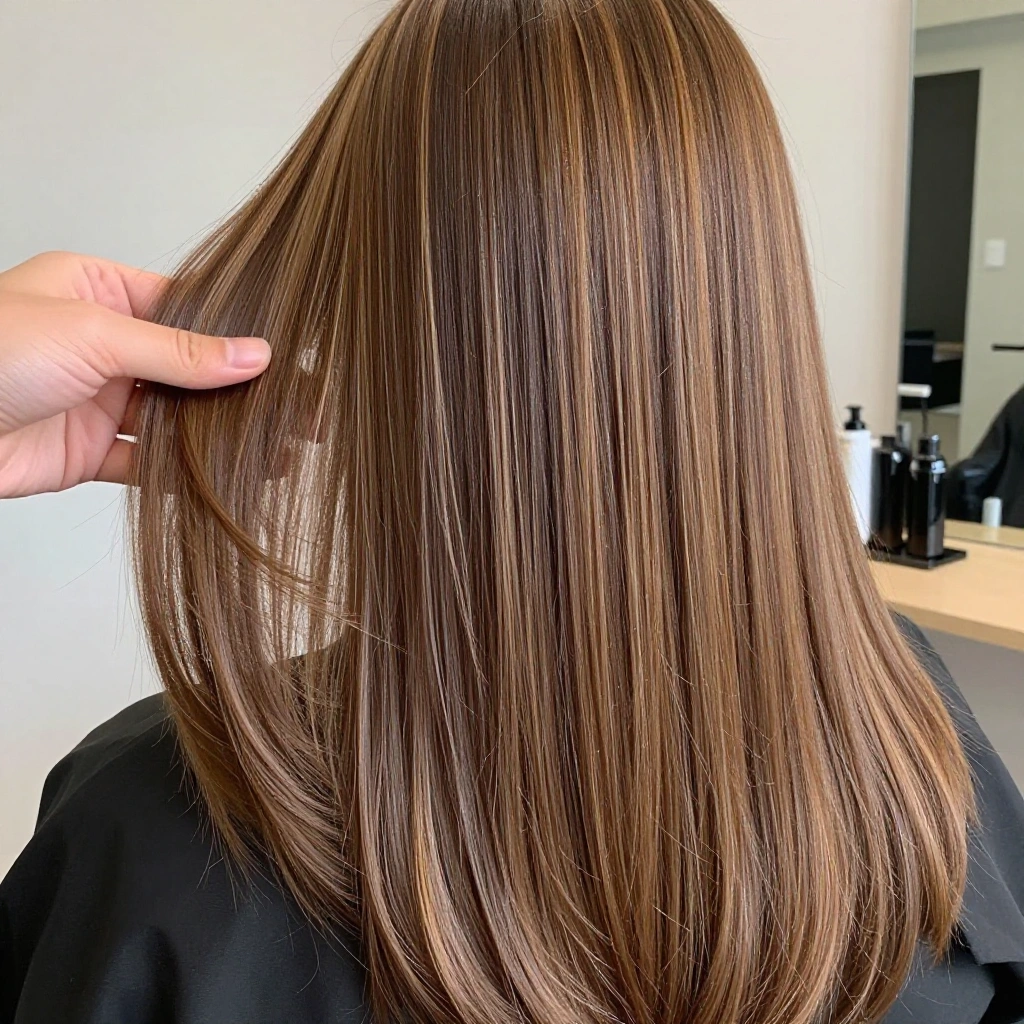 Light Brown Balayage for Fine, Straight Hair