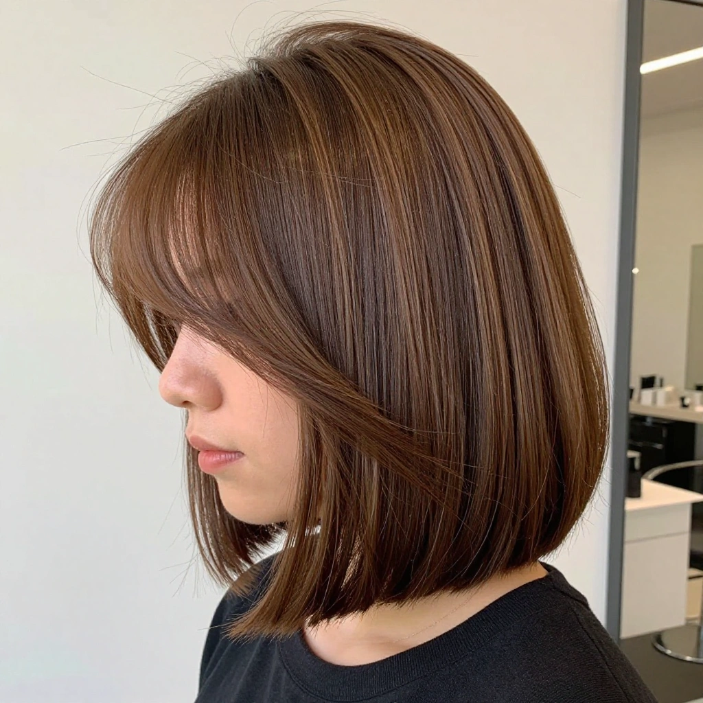 Mocha Brown Balayage Bob