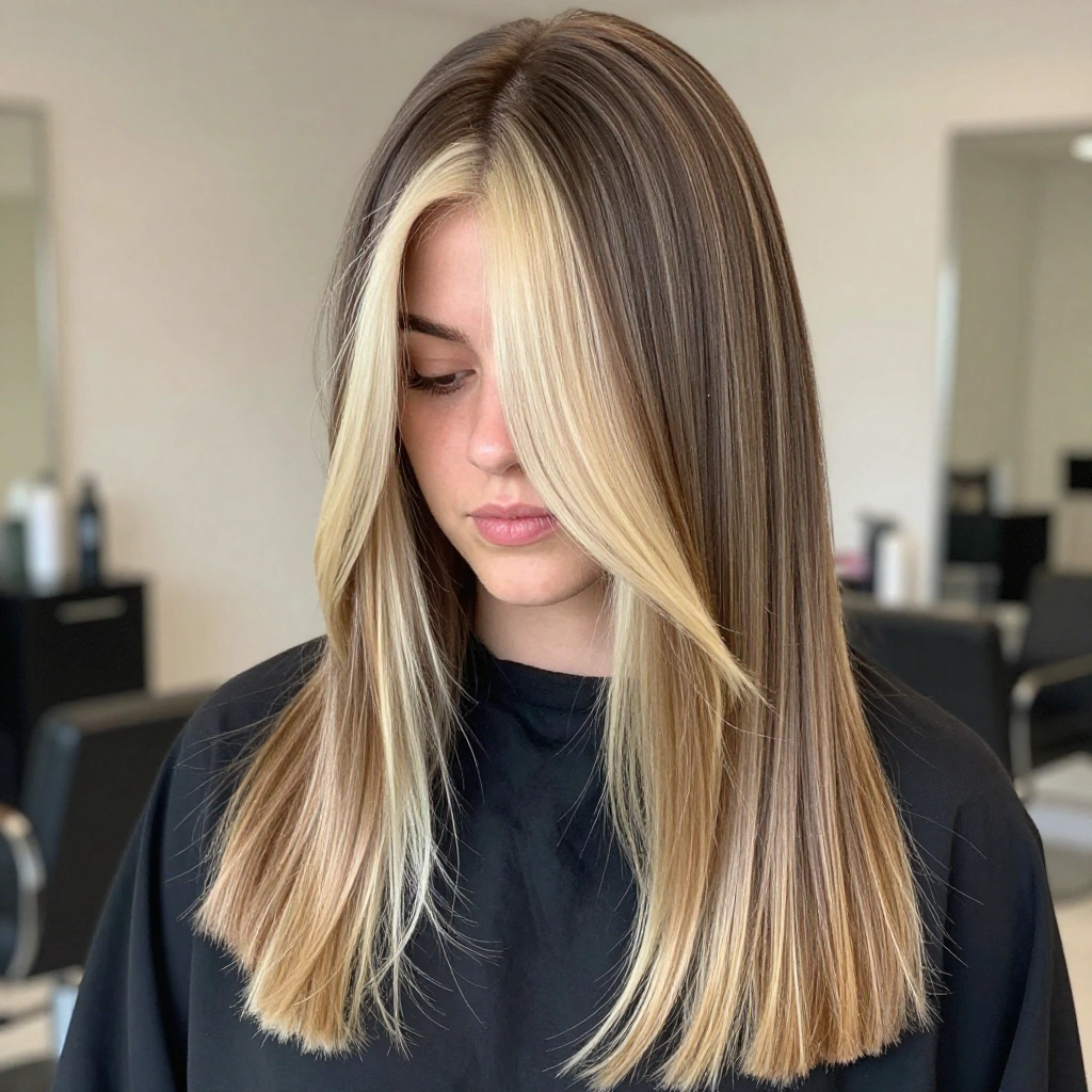 Money Piece Blonde Partial Balayage