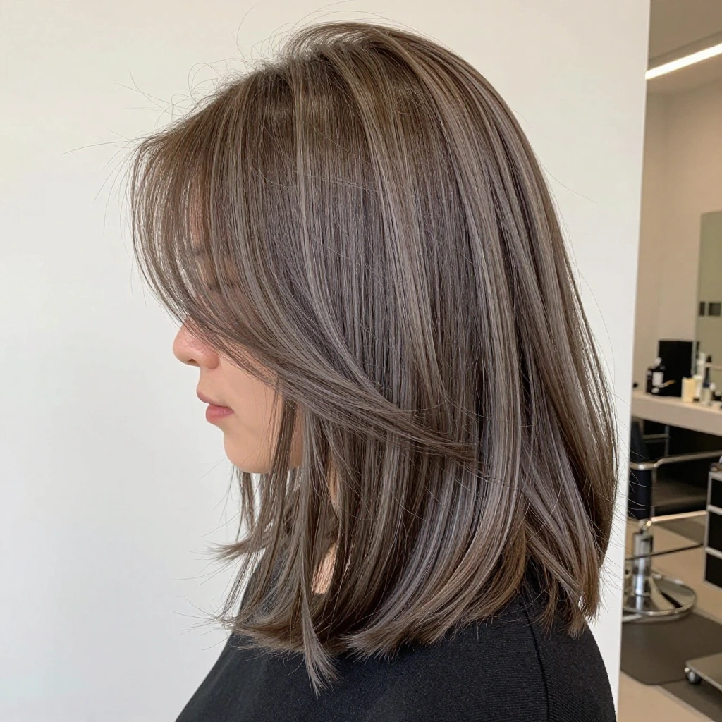 Mushroom Balayage Lob