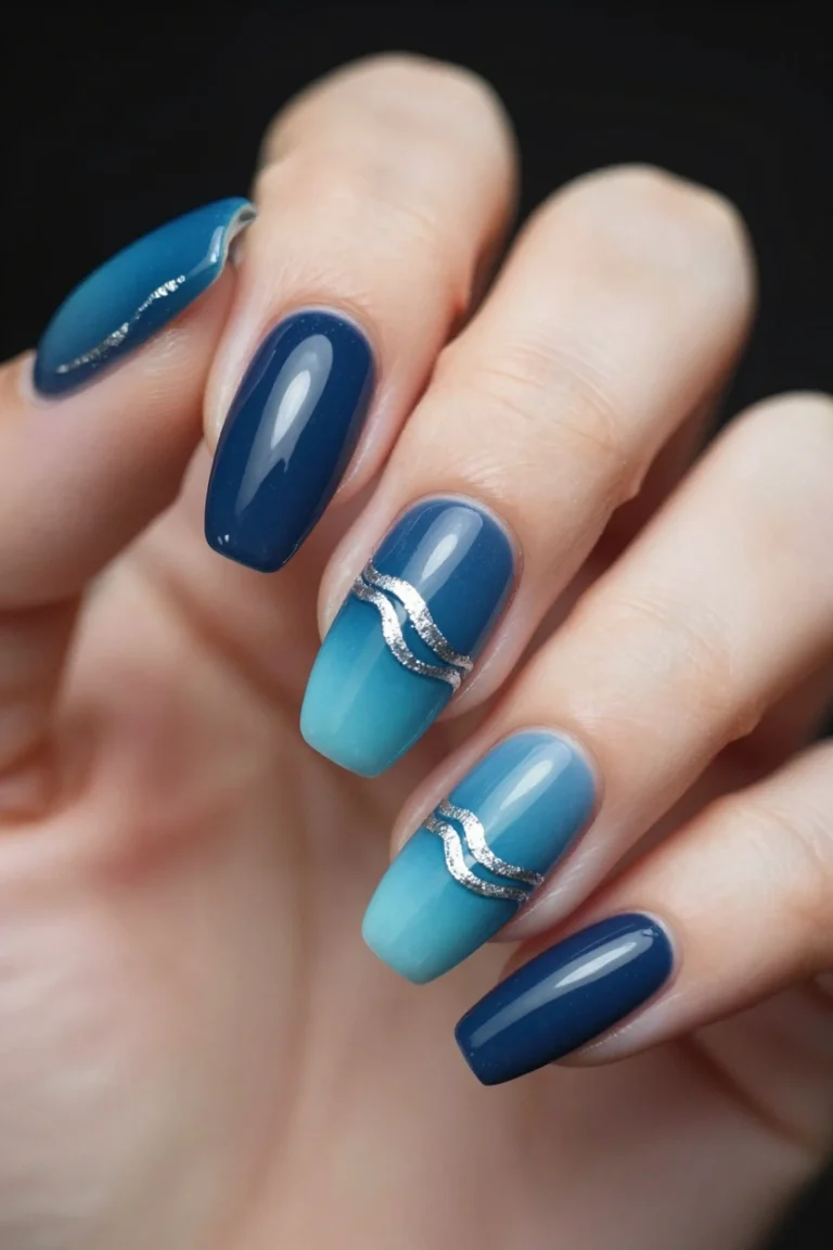 September Blue Nails