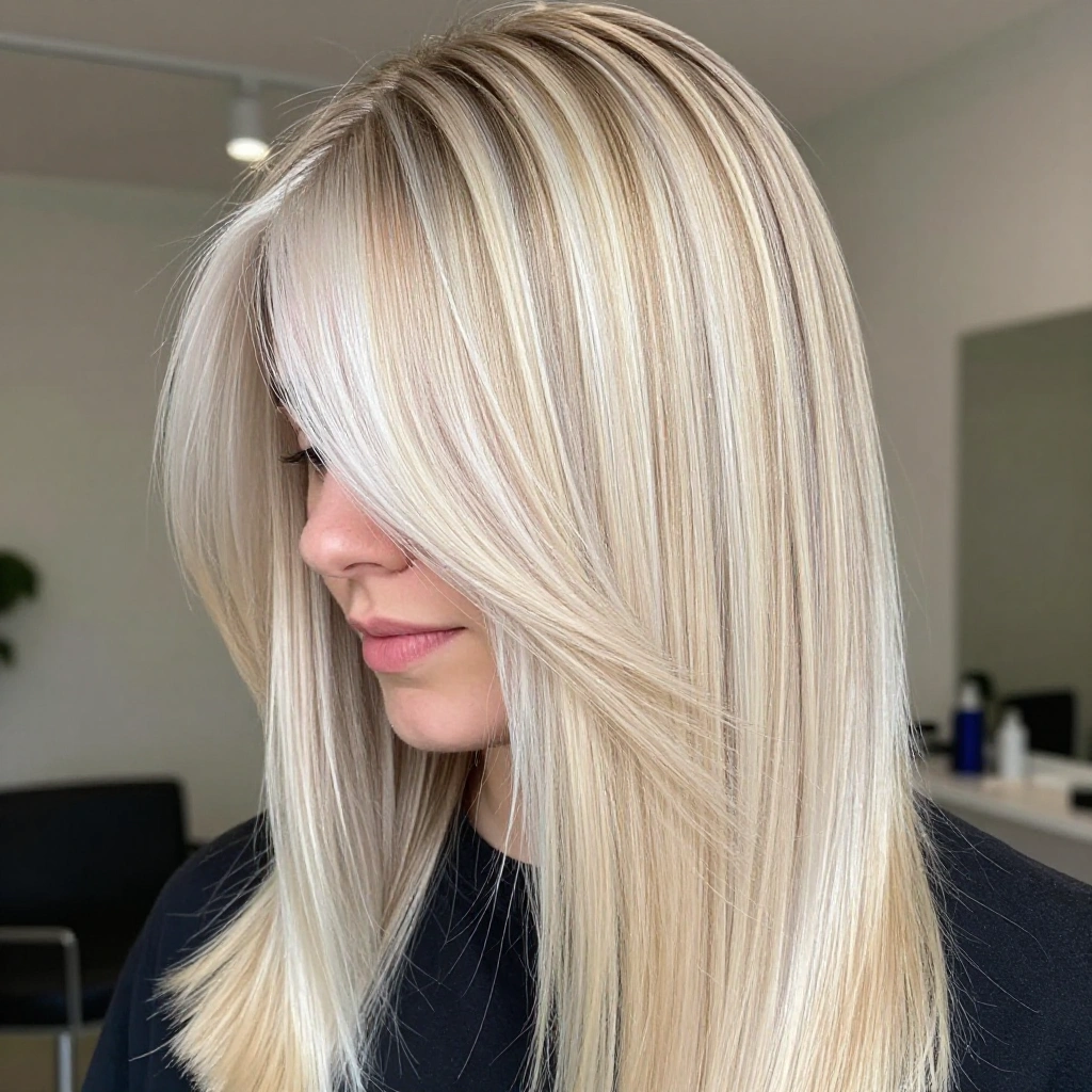 Platinum Partial Balayage on Blonde Hair