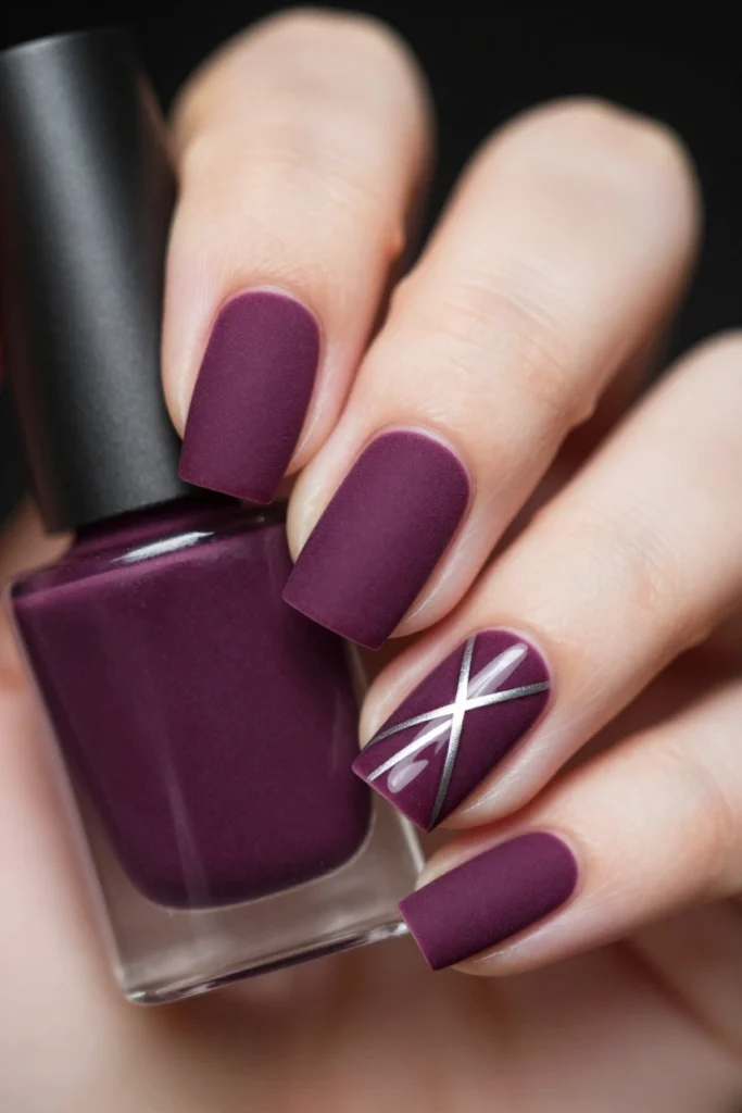 Plum Velvet Biab Nails