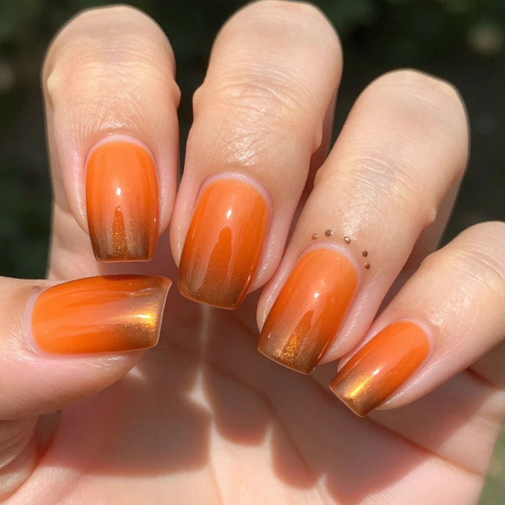 Pumpkin Orange Chrome Fade