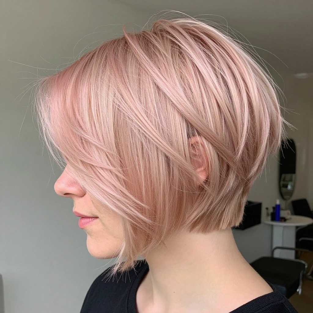 Rose Gold Balayage Pixie