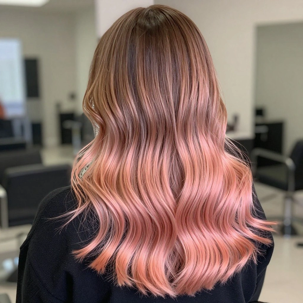 Rose Gold Ombre Balayage